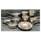 13pc Vintage Revere Ware Pots & Pans
