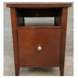 One Drawer Nightstand with Shelf
