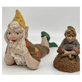 Pair of Gnome Figurines Tom Clark & Ceramic