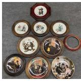 9pc Norman Rockwell Porcelain Plates & More