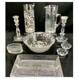 Group of Mixed Clear Glassware