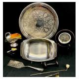 Silverplate & Brass Group Lot
