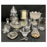 Group Lot of Decorative Clear Glassware
