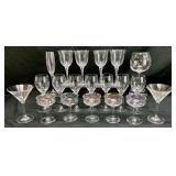 Lot of Clear Glass Stemware
