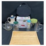 Kitchen Storage, Spiral Cutter, and Cutting Board