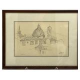 Italian Art Sketch Print(?) Signed J. Appleton