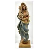 Hand Carved Madonna & Child Figurine
