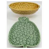 Pair Bordallo Pinheiro Pineapple Dishes