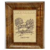 Antique Needlework Framed Art