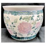 Green & Blue Oriental Koi Bowl Planter
