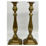 Pair of Large Brass Candlesticks