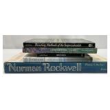 5pc Norman Rockwell, Impressionism & More Books
