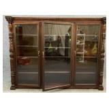Antique Mahogany Three Door Bookcase