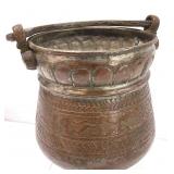 Antique Middle Eastern Brass Bucket
