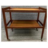 Mid Century Modern Rolling Bar Cart