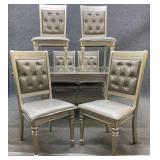 Showroom Sample Silver Table & 6 Chairs