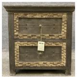 Two Drawer Reclaimed Wood Chest