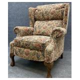 Floral Upholstered Reclining Wingback Chair