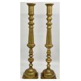 Pair of 2ft Brass Candlesticks