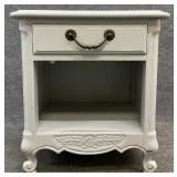 Painted One Drawer French Nightstand