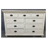 Farmhouse White 9 Drawer Dresser