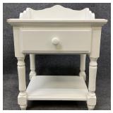 White Nightstand with Gallery Top