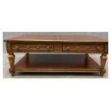 Two Tier Coffee Table with Pull Through Drawers