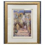 Monet Garden at Vetheuil Print