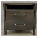 Two Drawer Espresso Nightstand
