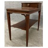 Mahogany Step Back End Table TLC