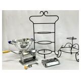 Salad Bowl, Pasta Maker, and 2 Serving Stands