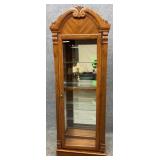 Oak Tone Lighted Display Cabinet