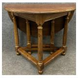 Quality Distressed Demilune Accent Table