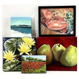 5 New Bern, NC Artists Small Original Paintings