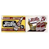 2 Vintage Pepsi-Cola Advertising Metal Signs