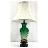 Large Murano Style Art Glass Vase Lamp