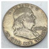 1963-D Franklin Half Dollar Coin