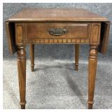 Ethan Allen One Drawer Drop Leaf End Table