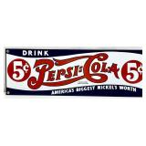 Pepsi Cola Ande Rooney Porcelain Advertising Sign