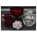 4pc Vintage Art Glass
