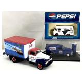 3pc Vintage Pepsi Diecast Delivery Vehicles
