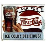 Pepsi Cola Ande Rooney Porcelain Advertising Sign