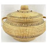 Large Charleston Gullah Sweet Grass Basket