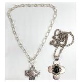 2 Sterling Silver Necklaces