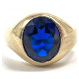 10K Gold Sapphire Ring, Sz 9.5