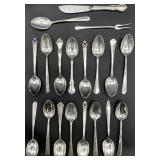 Asst Sterling Silver Spoons & Knife