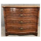 Antique Mahogany Serpentine Front Chest