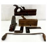 6pc Antique / Vintage Woodworking Hand Tools