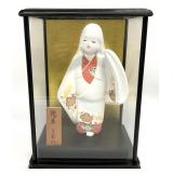 Japanese Hakata Doll in Glass Case