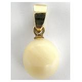 Mikimoto 14K Gold & Pearl Pendant